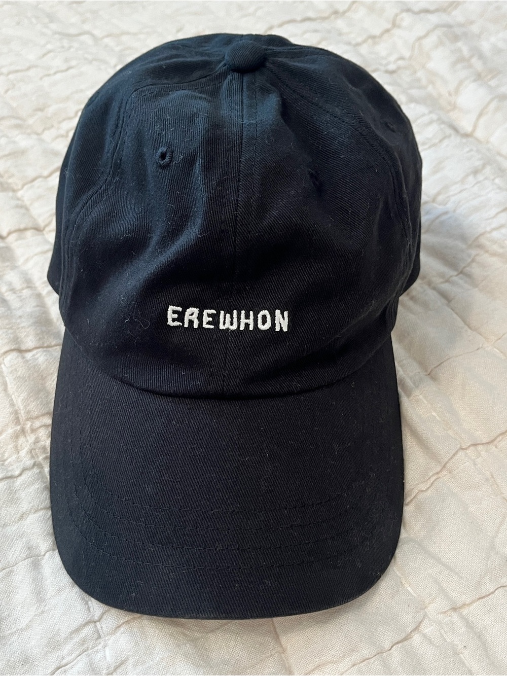 Erewhon Embroidered Black Unisex Baseball Cap